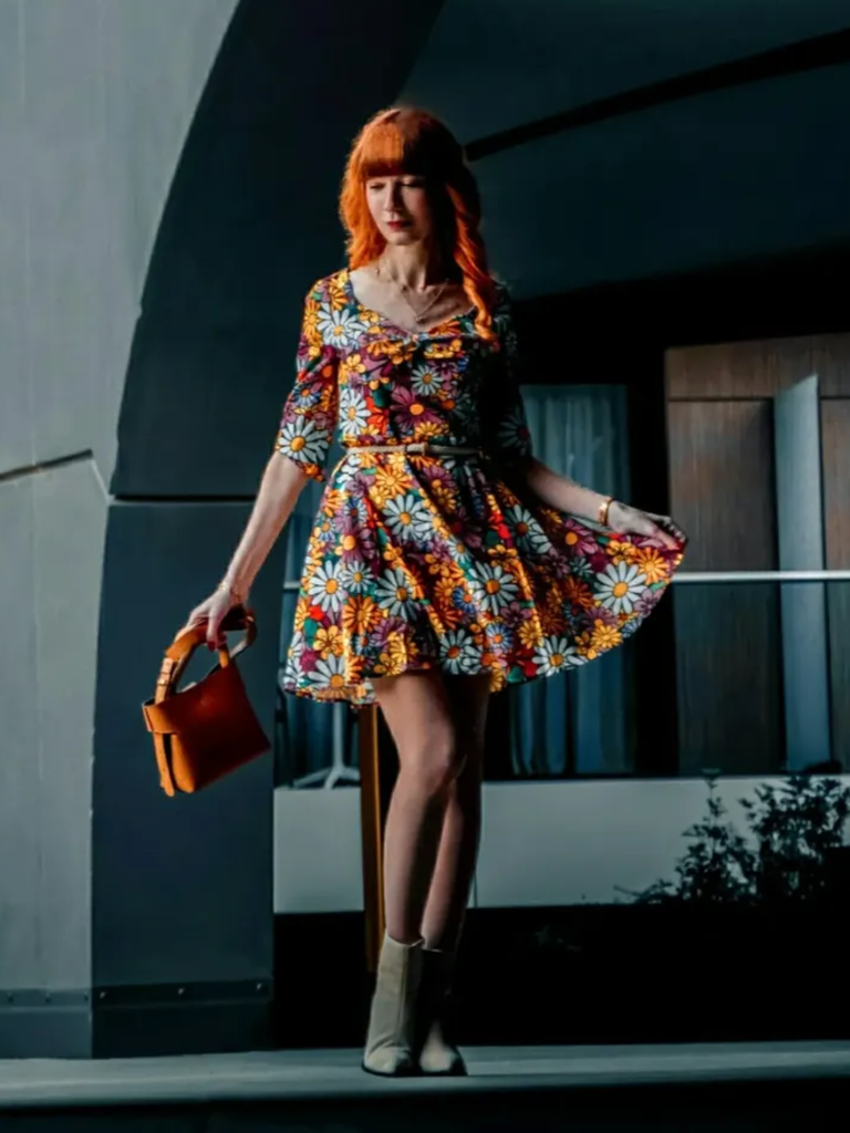retro flare dress Retro Elegant Halter Neck French Flare Dress Belchic