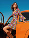 1960s Flare Sleeve Colorful Daisy Dress: where 1960s romance meets her modern spirit