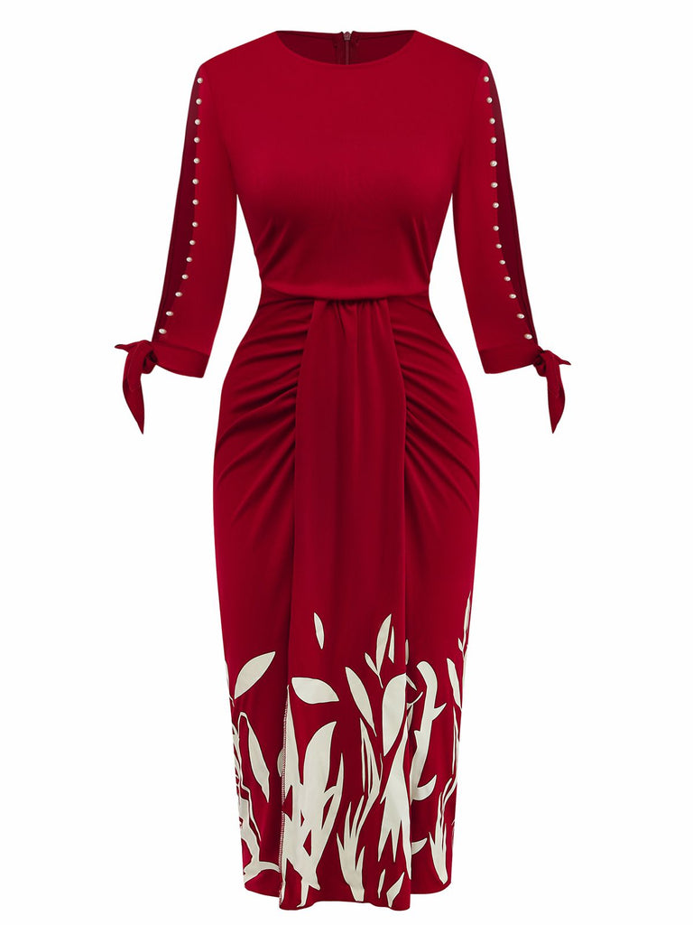 1960s Floral Cut-Out Patchwork Tie Dress - vintage dress, retro fashion