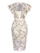 1960s Floral Sheer Lace Pencil Dress: where 1960s romance meets her modern spirit