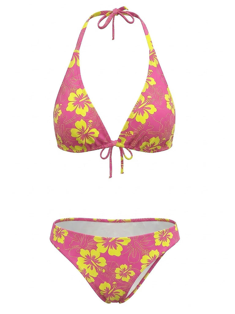 1960s Floral Tropical Bikini - vintage fashion, retro style