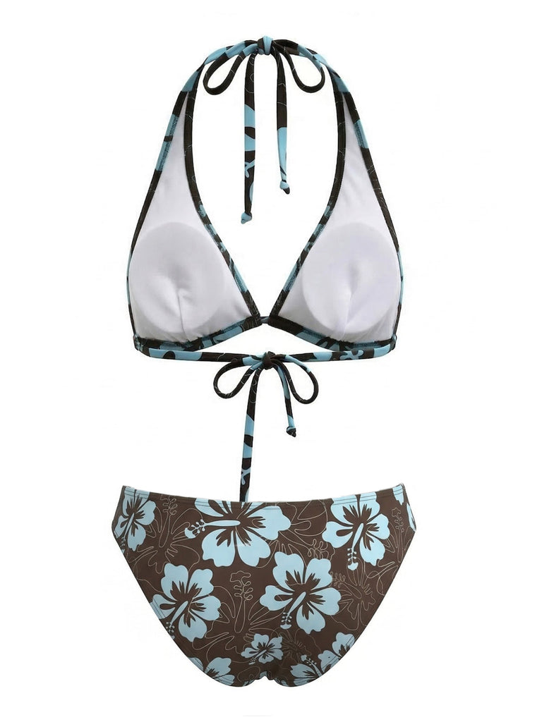 1960s Floral Tropical Bikini - vintage fashion, retro style