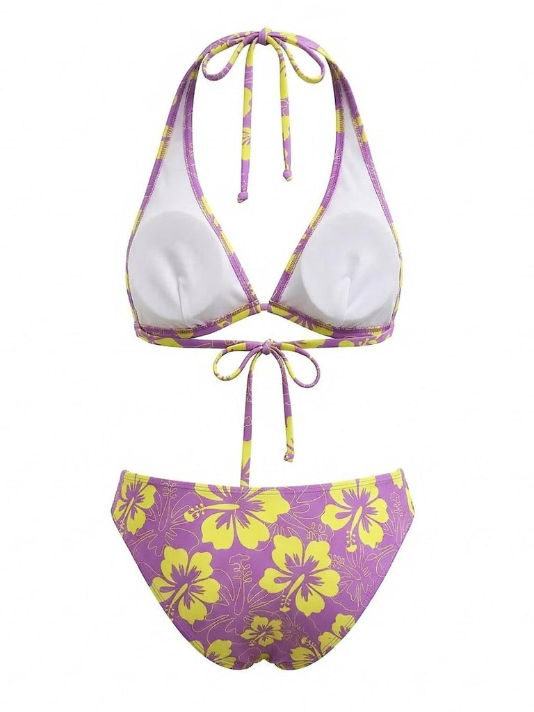 1960s Floral Tropical Bikini - vintage fashion, retro style
