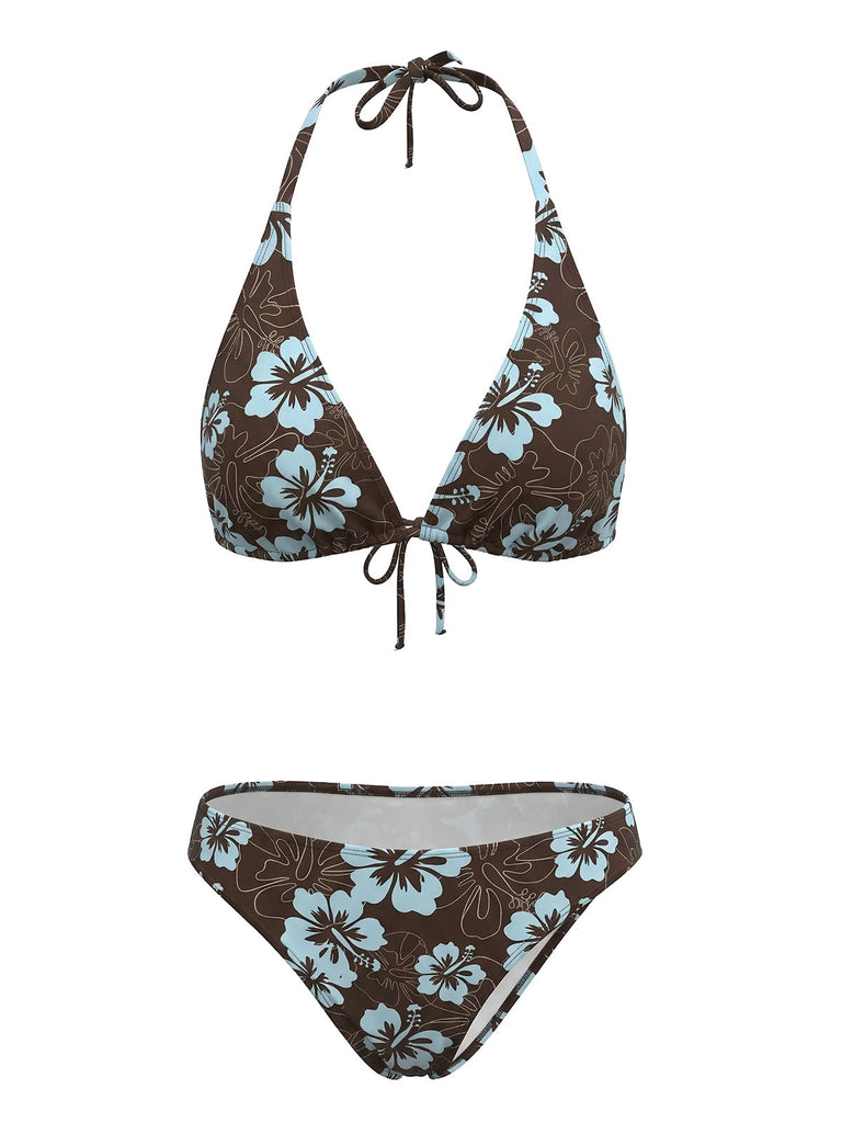 1960s Floral Tropical Bikini - vintage fashion, retro style