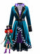 1960s Halloween Mad Hatter Inspired Costume Set - vintage fashion, retro style, elegant red
