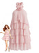 1960s Halter Backless Ruffle Swing Dress 3
