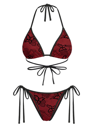 1960s Halter Butterfly Lace Bikini Set - vintage fashion, retro style