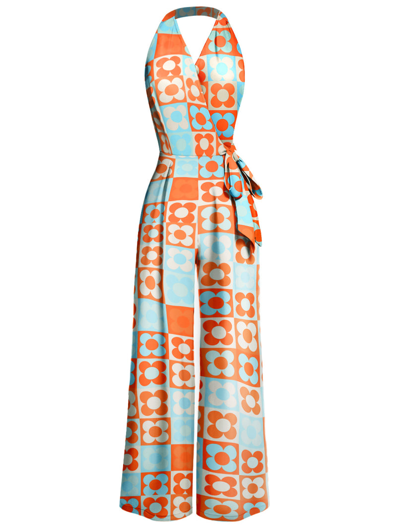 1960s-Halter-Colorblock-
