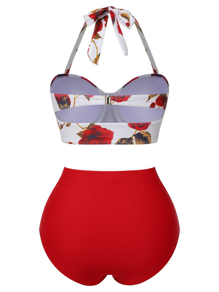 1960s Halter Roses Swimsuit — because 1960s glamour never goes out of style