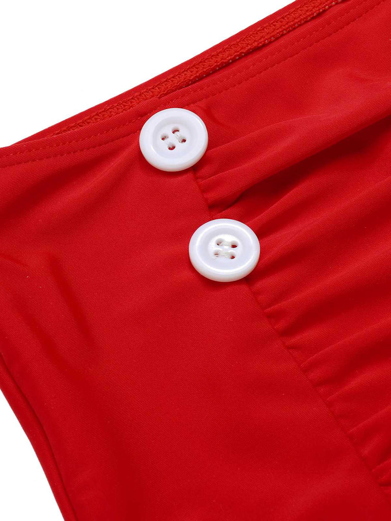 She's wearing 1960s Halter Roses Swimsuit and the whole beach remembers the 1960s