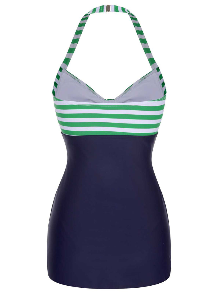 1960s Halter Strips Buttoned One-Piece Swimsuit — because 1960s glamour never goes out of style