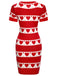 This 1960s Heart Short Sleeved Knitted Dress wraps her in 1960s elegance, one twirl at a time