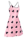 1960s Heart Spaghetti Straps Nightgown, vintage fashion, retro style - perfect for women who love vintage and retro fashion