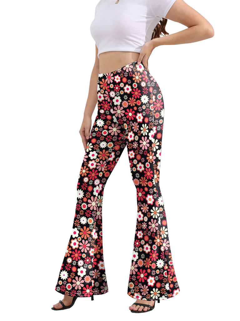 1960s High Waist Floral Flare Pants — 1960s confidence tailored for her stride