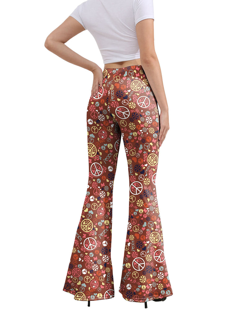 1960s High Waist Floral Flare Pants — 1960s style for the woman going places