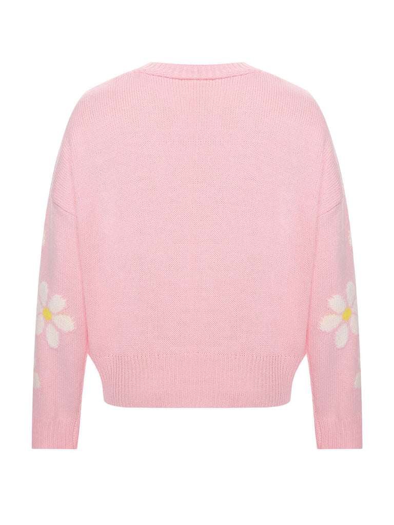 This 1960s Jacquard Floral Knitted Cardigan whispers 1960s secrets to those who notice