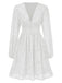 1960s Jaquard Floral Deep V-Neck Skater Dress — a 1960s silhouette that turns sidewalks into runways