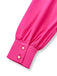 Rose Pink 1960s Deep V Belted Lantern Sleeve Solid Jumpsuit - vintage jumpsuit, retro fashion