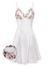 1960s Lace Spaghetti Straps Satin Nightgown: where 1960s romance meets her modern spirit