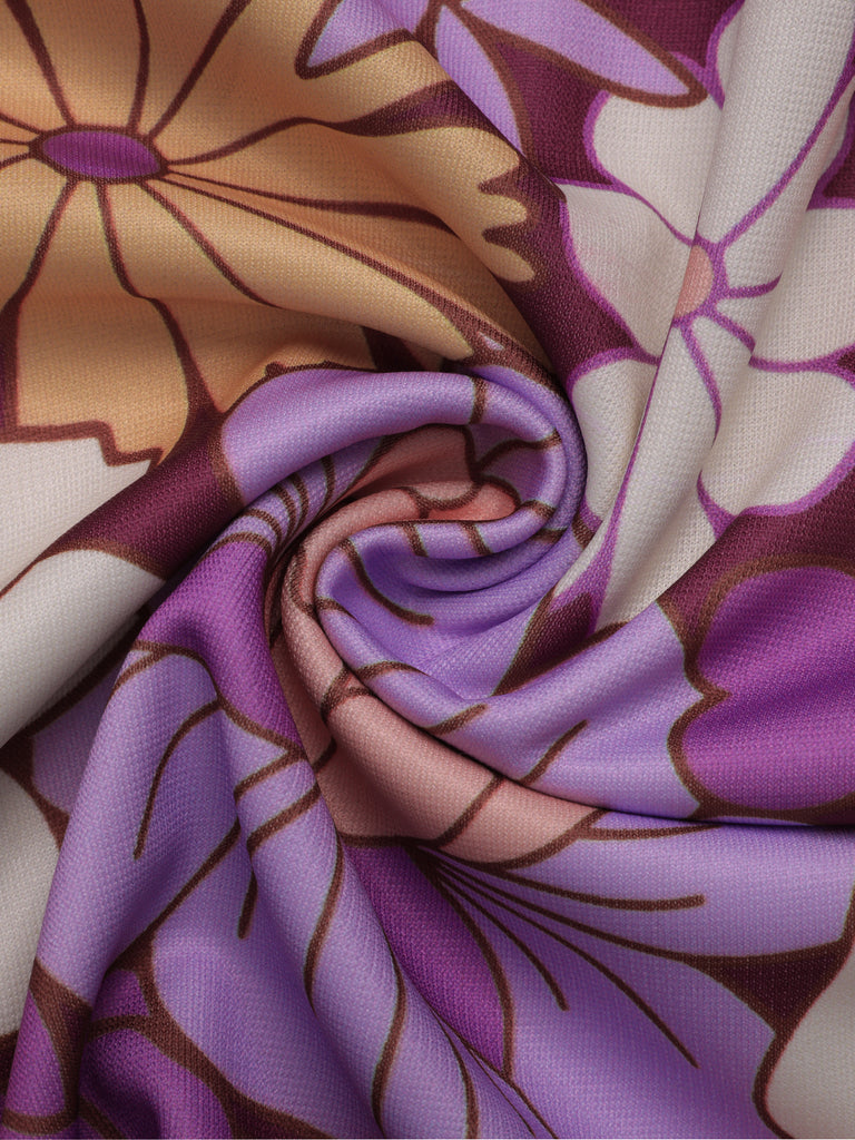 1960s Lapel Flowers Patchwork Dress: timeless style reimagined