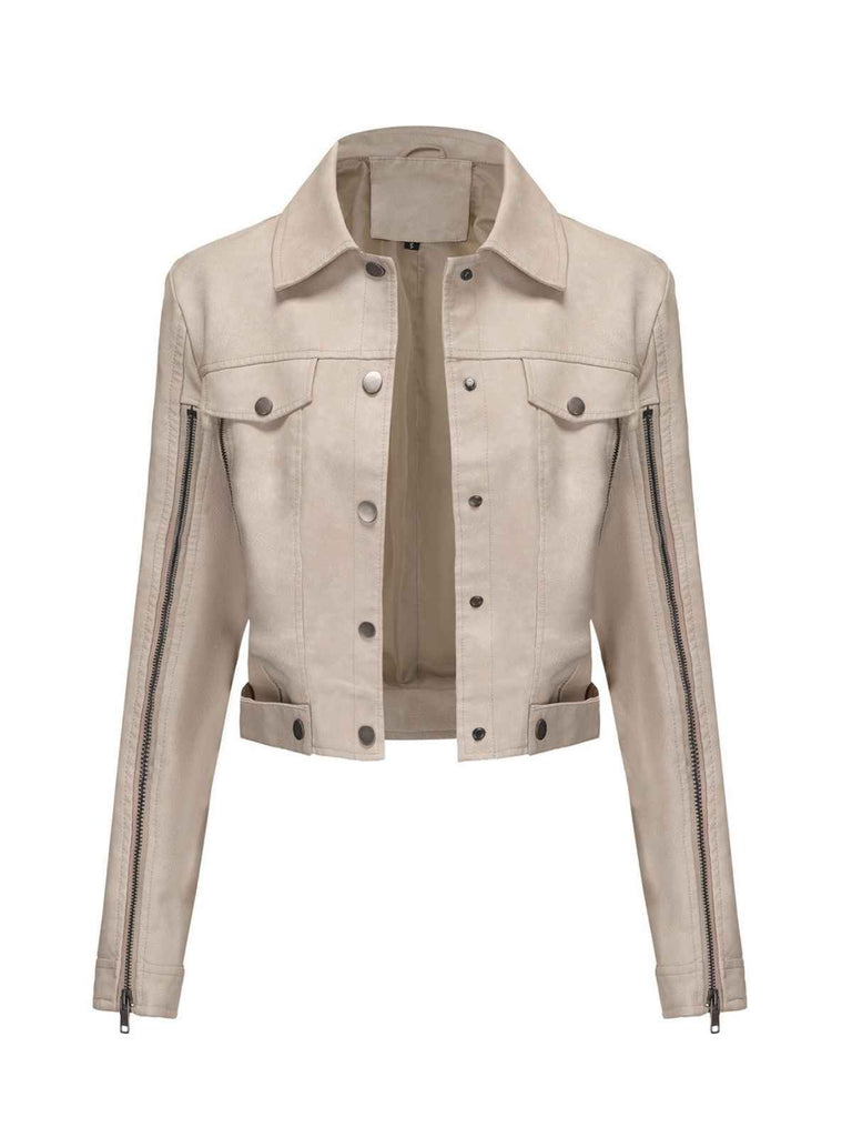 1960s Leather Multi-Zip Moto Jacket - vintage fashion, retro style