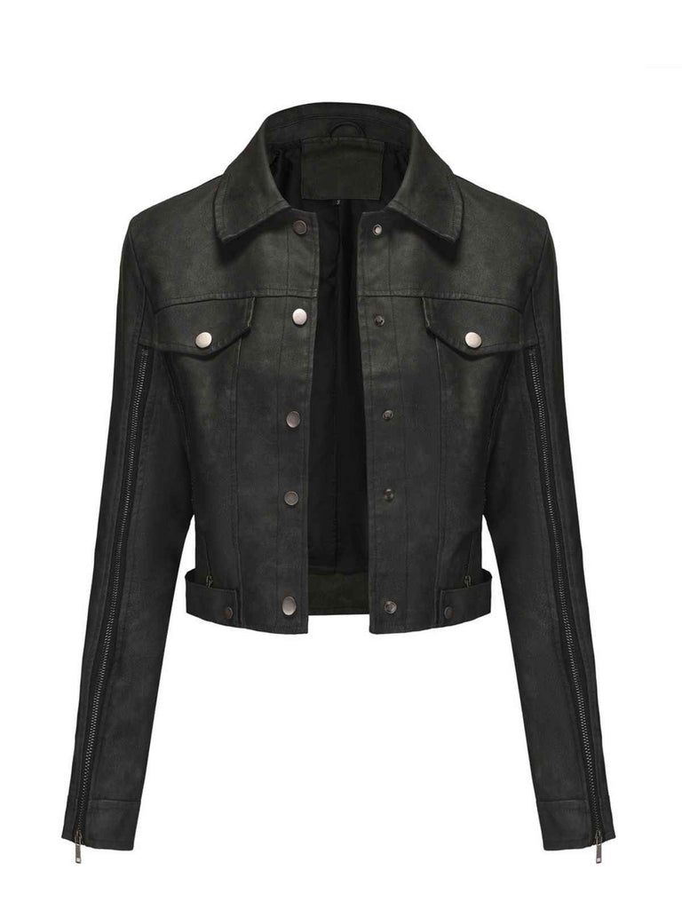 1960s Leather Multi-Zip Moto Jacket - vintage fashion, retro style