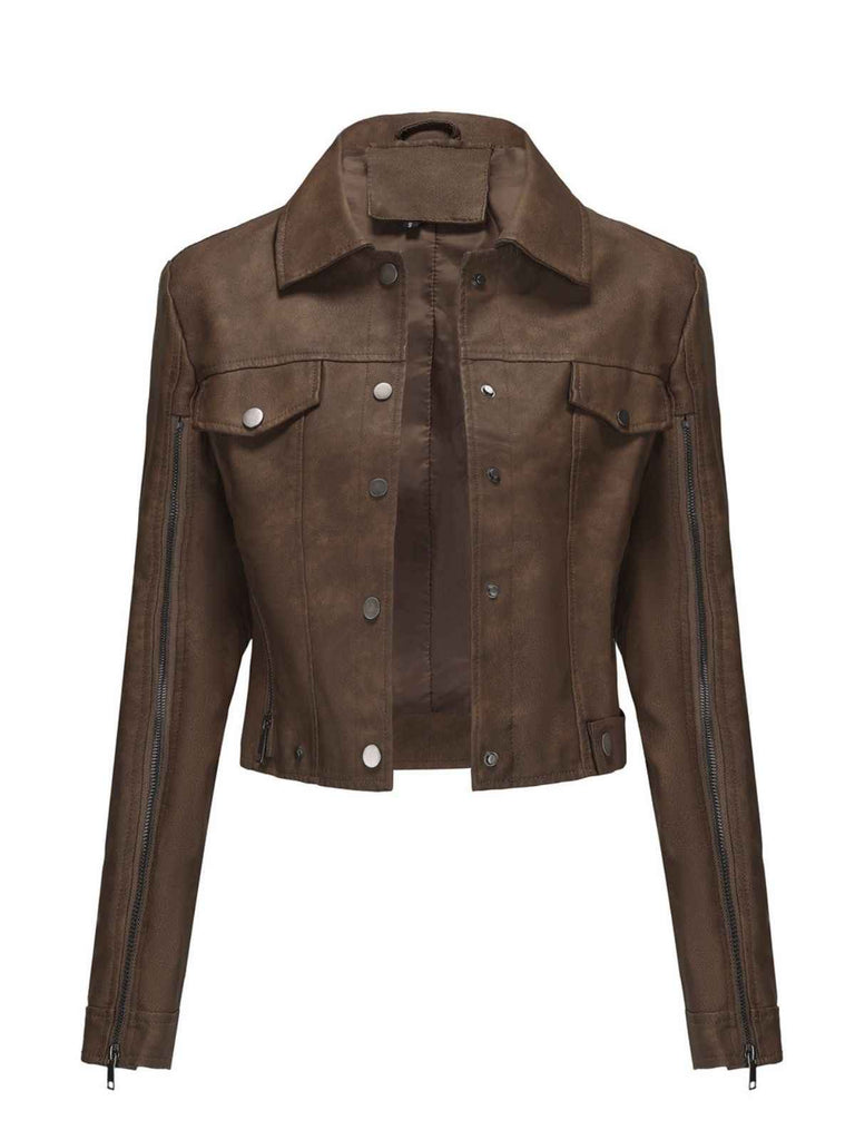 1960s Leather Multi-Zip Moto Jacket - vintage fashion, retro style