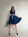 1960s Navy Blue Sleeveless Lapel Dress: where 1960s romance meets her modern spirit