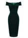 This 1960s Off Shoulder Velvet Bodycon Dress wraps her in 1960s elegance, one twirl at a time