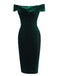1960s Off Shoulder Velvet Bodycon Dress — vintage elegance for the modern woman