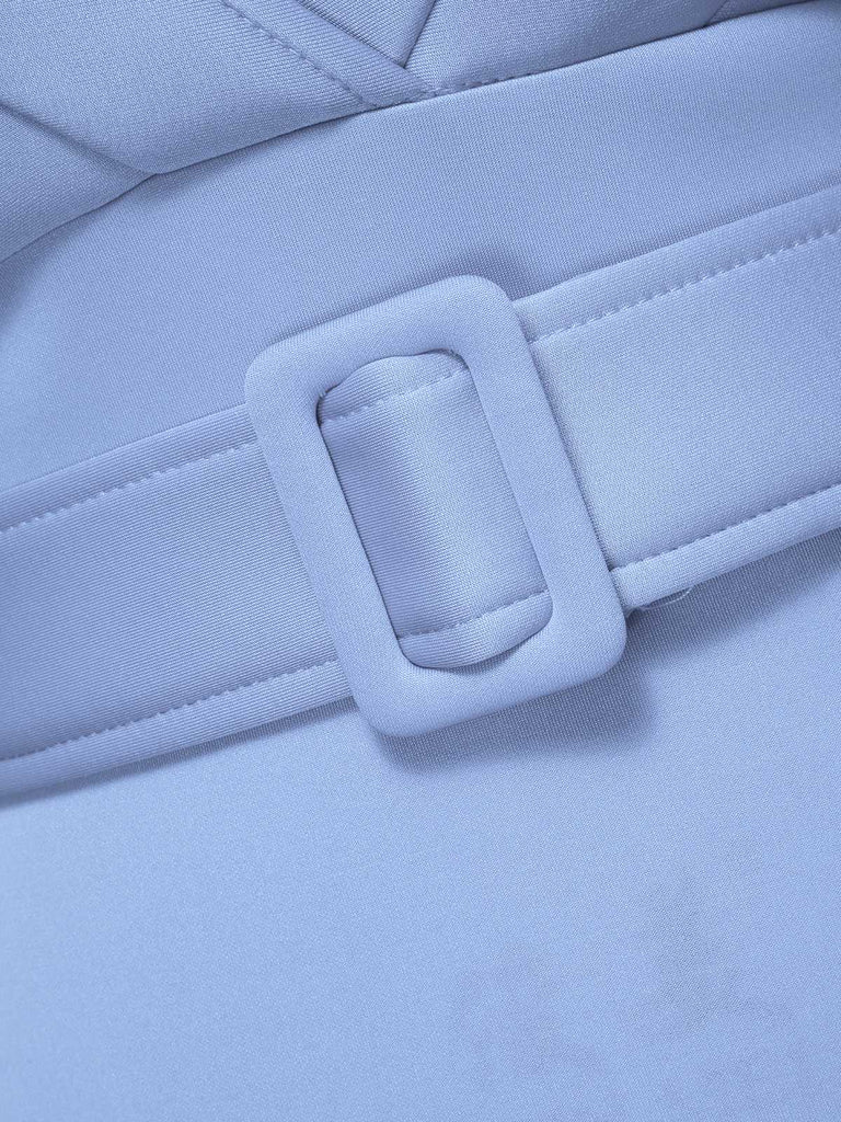 She slips into this 1960s Off-Shoulder Belted Solid Bodycon Dress and suddenly it's a 1960s daydream