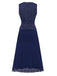 1960s Pearl Button Belted Sleeveless Pleated Dress - vintage dress, retro fashion