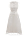 1960s Pearl Button Belted Sleeveless Pleated Dress - vintage dress, retro fashion