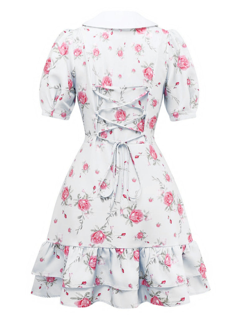 1960s Puff Sleeve Chelsea Collar Mini Dress - vintage dress, retro fashion