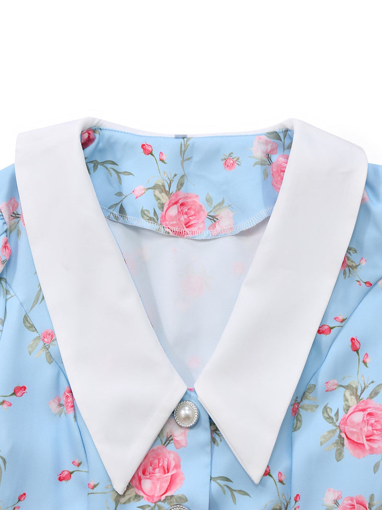 1960s Puff Sleeve Chelsea Collar Mini Dress - vintage dress, retro fashion