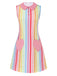 1960s Rainbow Stripe Heart Pocket Dress: where 1960s romance meets her modern spirit