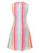 1960s Rainbow Stripe Heart Pocket Dress — the kind of 1960s dress that makes strangers smile