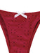 Red 1960s Embroidered Cutout Ruffled Side-Tie Tankini Set - vintage fashion, retro style, elegant red