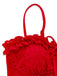 Red 1960s Embroidered Cutout Ruffled Side-Tie Tankini Set - vintage fashion, retro style, elegant red