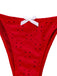 Red 1960s Embroidered Cutout Ruffled Side-Tie Tankini Set - vintage fashion, retro style, elegant red