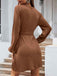 1960s Ribbed Knit Belted Round Neck Dress - vintage dress, retro fashion