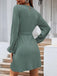 1960s Ribbed Knit Belted Round Neck Dress - vintage dress, retro fashion