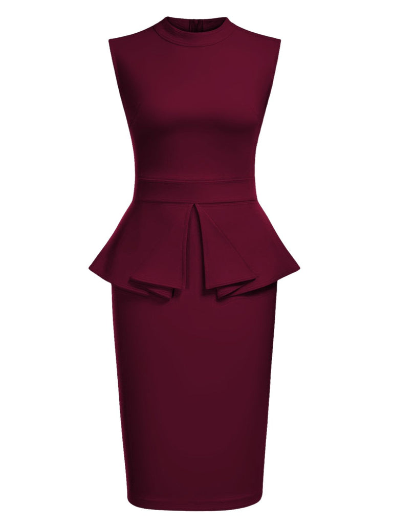 She slips into this 1960s Round Neck Patchwork Wrap Sleeveless Dress and suddenly it's a 1960s daydream