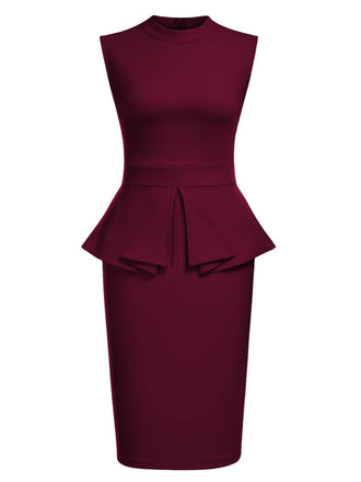 She slips into this 1960s Round Neck Patchwork Wrap Sleeveless Dress and suddenly it's a 1960s daydream