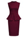 She slips into this 1960s Round Neck Patchwork Wrap Sleeveless Dress and suddenly it's a 1960s daydream