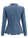 1960s Ruffle Denim Vintage Classic Top 6