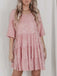 1960s Sequin Tiered Babydoll Dress - vintage dress, retro fashion, elegant red