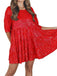 1960s Sequin Tiered Babydoll Dress - vintage dress, retro fashion, elegant red