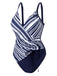 1960s Side-Laced V-Neck One-Piece Swimsuit: 1960s Riviera elegance, reimagined for her