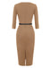 Black 1960s Solid Boat Neck Wrap Dress: timeless style reimagined